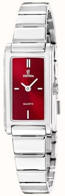 Festina Mademoiselle 石英表（25毫米）红色太阳纹表盘/不锈钢表带 F20767/4