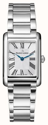 Maurice Lacroix Fiaba Square (24mm) Silver Sunbrushed 'fliniqué' Dial / Stainless Steel Bracelet FA1205-SS002-110-1