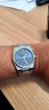 Customer picture of Tissot PRX Quartz (40mm) Blue Sunray Dial / Stainless Steel Bracelet T1374101104100