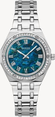 Guess Montre femme Desir (36mm) cadran nacre bleu / bracelet acier inoxydable GW0770L1