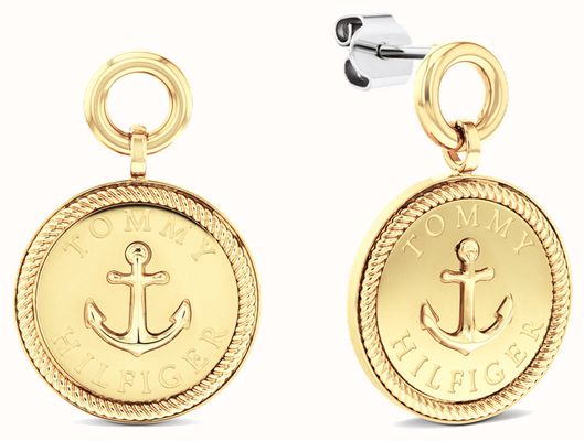 Tommy Hilfiger Nautical Charm Gold-Tone Anchor Earrings 2781032