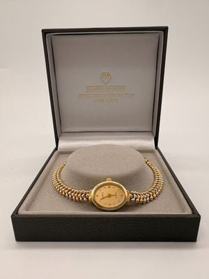 Pre-owned 14ct Solid Gold Tri Colour Geneve Ladies Vintage Watch J11467