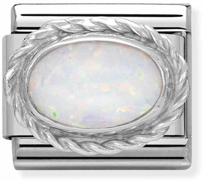 Nomination Classic White Opal Sterling Silver & Steel Charm 330503/07