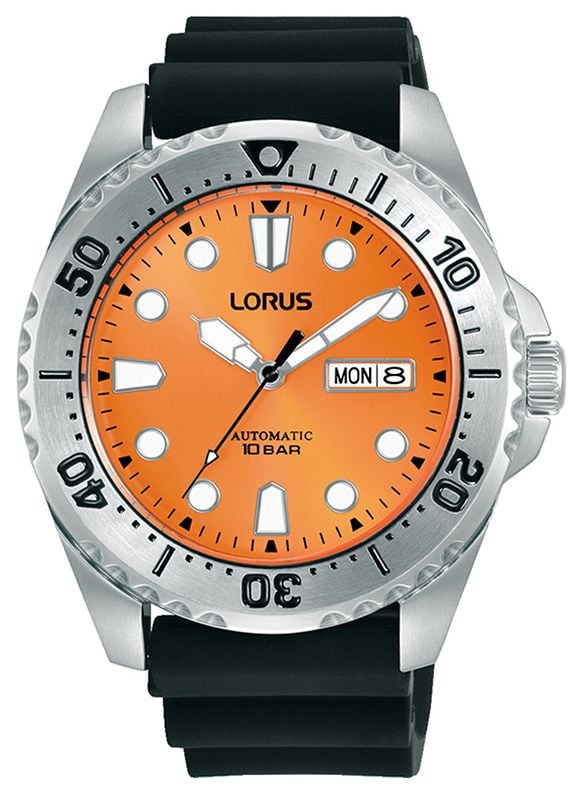 Lorus automatique homme (44 mm) cadran orange / montre