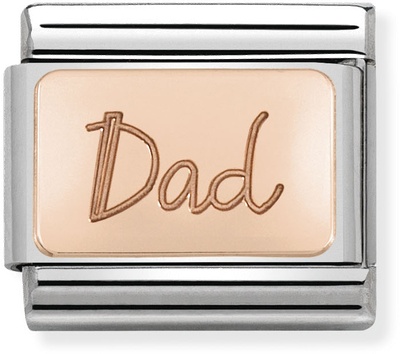 Nomination Classic Dad 9ct Rose Gold & Steel Charm 430101/32