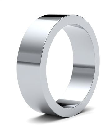 James Moore & Co | Or blanc 18 carats | 6 mm | taille moyenne | plat | ag_6lmf-18w AG_6LMF-18W