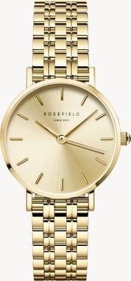 Rosefield Kleine Ausführung (26 mm) Champagnergold-Zifferblatt / vergoldetes Edelstahlarmband SCGSG-S05
