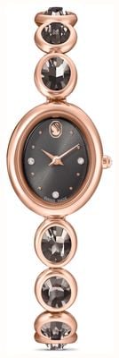 Swarovski Imber Oval (25mm) Greige Sunray Dial / Rose-Gold PVD Stainless Steel Bracelet 5754814