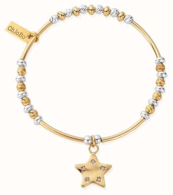 ChloBo Gold & Silver Sparkle Star Bracelet GMBSBNH3036