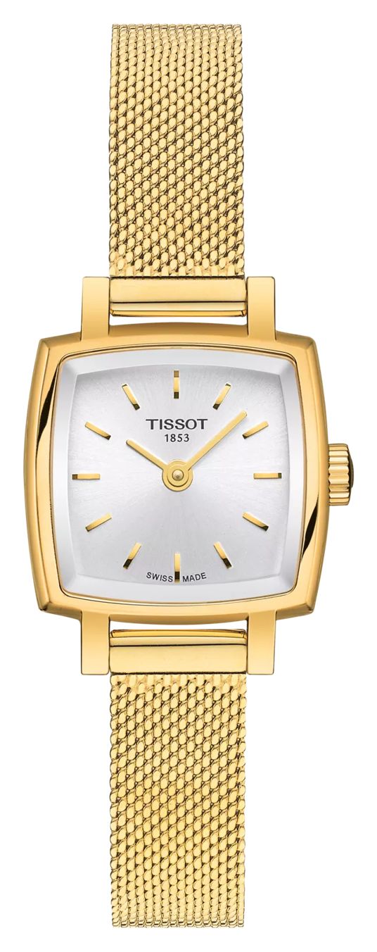 Tissot Joli cadran carrÃ© (20 mm) argentÃ© / bracelet en montre