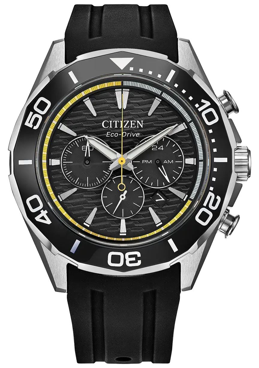 Citizen EcoDrive Sport Chronograph 43mm Black Dial  Watch