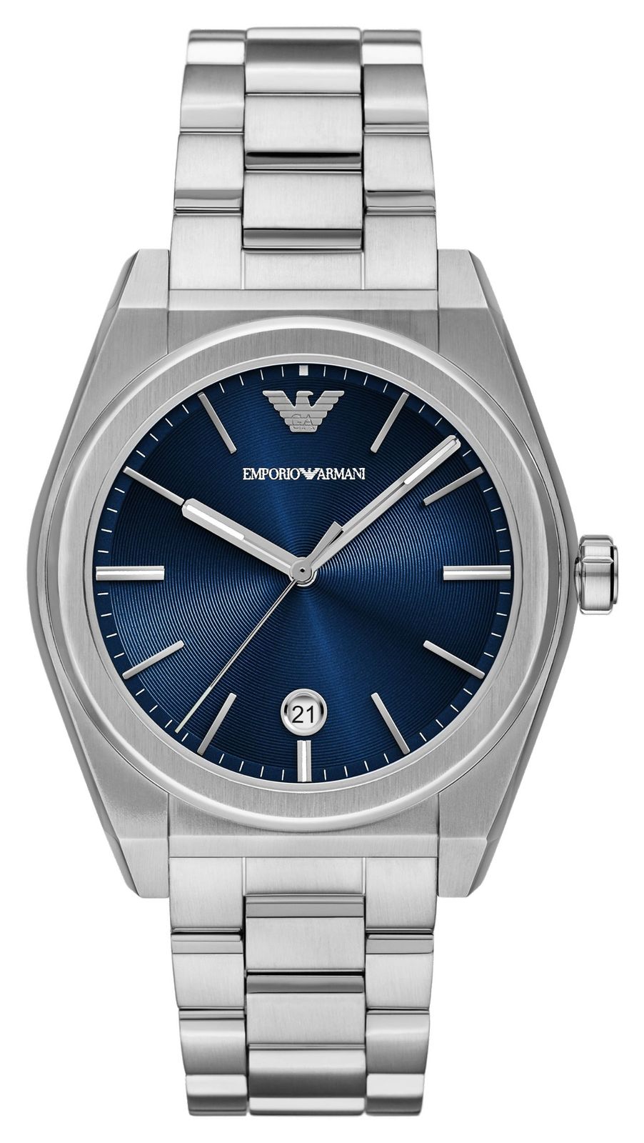 Emporio Armani homme (41 mm) cadran bleu / bracelet montre