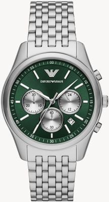 Emporio Armani Men's (41mm) Green Chronograph Dial / Stainless Steel Bracelet AR11581