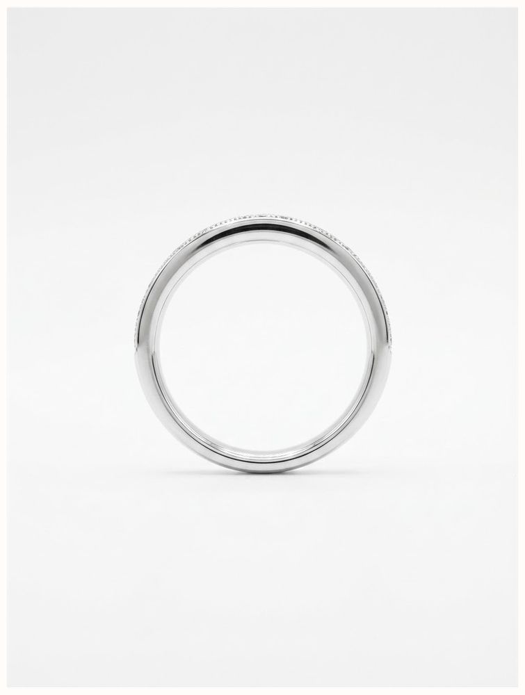 0.33ct Round Brilliant Natural Diamond Platinum Half Eternity Ring HET100073 - alternative Ansicht 3