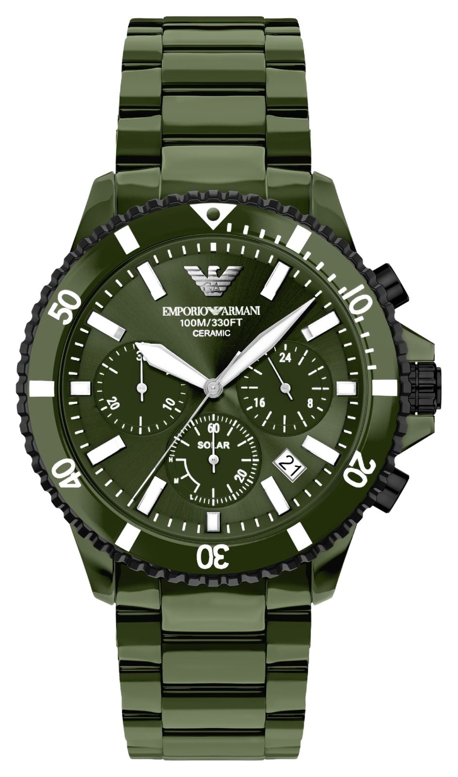 Emporio Armani ChronomÃ¨tre solaire (44mm) cadran vert / montre