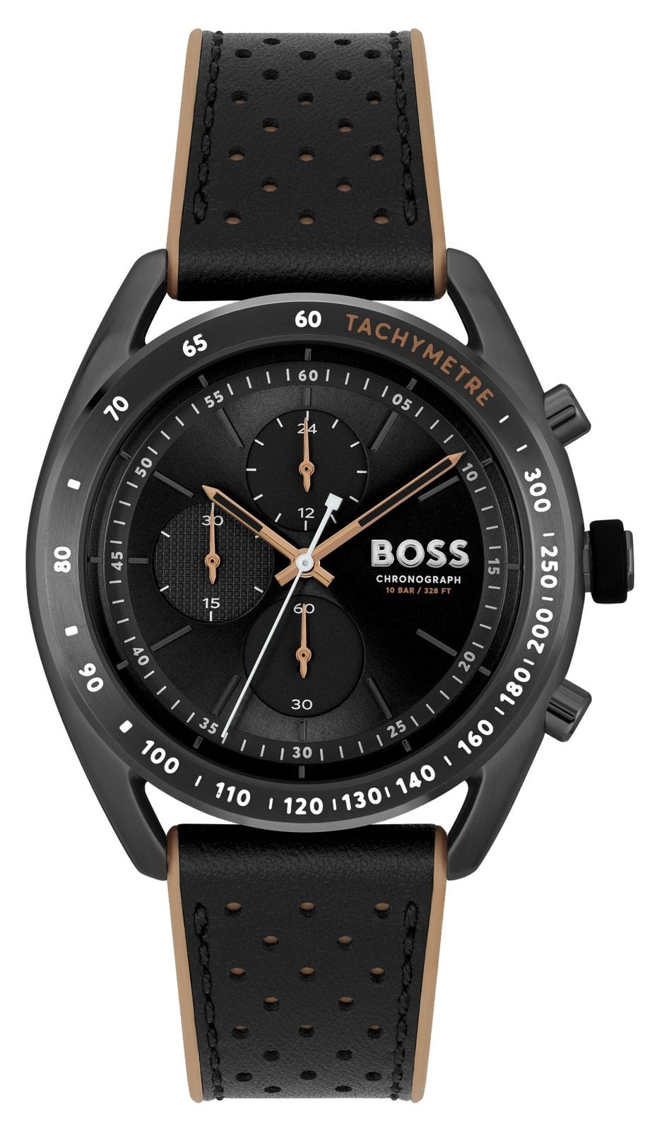 BOSS Court central hommes | cadran chronographe noir | montre