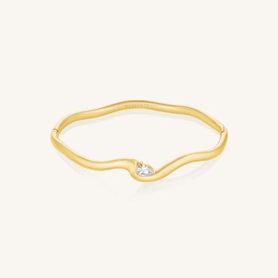 Rosefield Jewellery Marquise golfvormige goudgeplateerde armband JBMWG-J1303