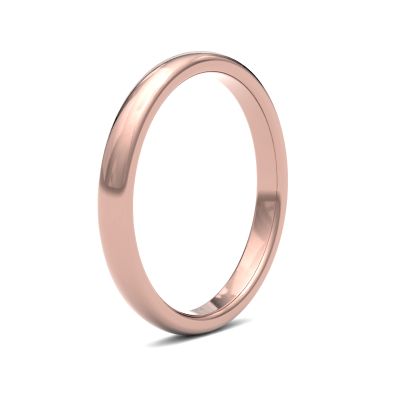 James Moore Wedding Ring | 18ct 玫瑰金 | 2.5毫米 | 重 | 高级庭院尺寸 | ag_2.5lhp-18r AG_2.5LHP-18R