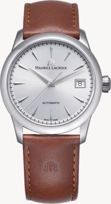 Maurice Lacroix 1975 Automatic (36mm) Silver Sun-Brushed Dial / Brown Leather Strap 756007-SS001-130-3