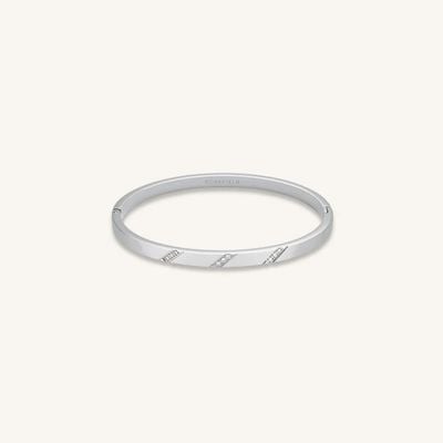 Rosefield Jewellery Zilveren bangle met rijen kristallen JBLCS-J1044