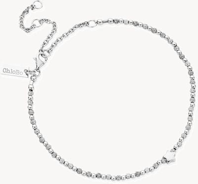 ChloBo Inset Star Anklet Sterling Silver SANSTAR