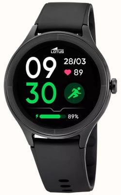 Lotus Smartime léve Smartwatch der 2. Generation (43,5 mm) mit Digitalanzeige und schwarzem Kautschukarmband 50202/1
