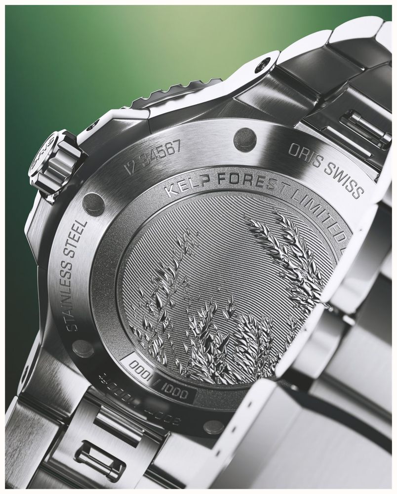 ORIS Aquis Date Kelp Forest Limited Edition (41.5mm) Ocean Green 3D Dial / Stainless Steel Bracelet 01 733 7787 4187-SET - vista alternativa 11
