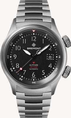 Bremont Altitude MB Meteor Automatic (42mm) Brushed Black Galvanic Metal Dial / Titanium Bracelet ALT42-MT-TI-BKBK-B