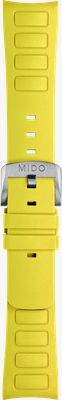 MIDO Multifort TV Yellow Rubber Strap - Stainless Steel Pin Buckle M603019019