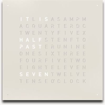 QLOCKTWO EARTH 45 STEEL SERIES WHITE PEPPER (English) - RAL 9005 Black QT4ENWHPC-UK BLACK