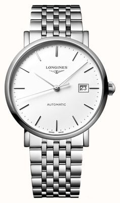 LONGINES Collection élégante automatique (39 mm) cadran blanc / bracelet en acier inoxydable L49104196