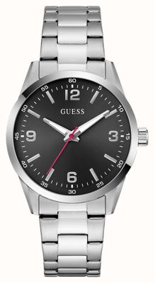 Guess Easton (40 mm), cadran noir soleillé / bracelet en acier inoxydable GW0965G1