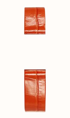 Herbelin Antarès Wechselarmband – orangefarbenes Leder in Kroko-Optik / Edelstahl – nur Armband BRAC17344A127