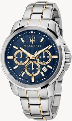 Maserati Erfolg | zweifarbiges Herrenarmband | blaues Zifferblatt R8873621016