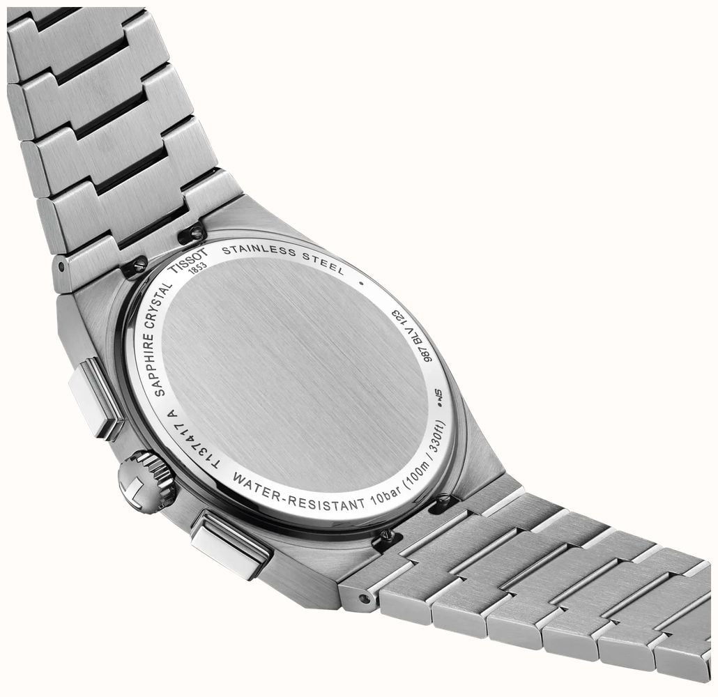Tissot PRX Quartz Chronograph (41mm) Blue Dial / Stainless Steel Bracelet T1374171104100 - vista alternativa 3
