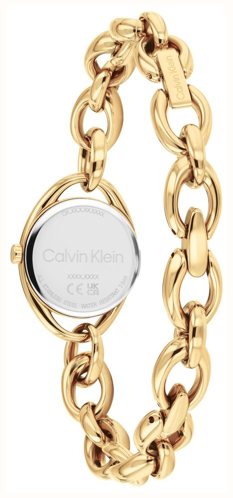 Calvin Klein Pure Link (25mm) Gold Dial / Gold PVD Stainless Steel Bracelet 25100211 - vista alternativa 3