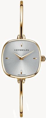 Herbelin Fil Damenuhr mit silbernem Zifferblatt und goldenem PVD-Armband 17207BP11