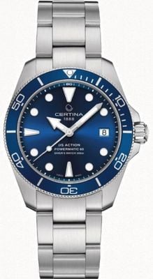 Certina Ds nurek akcji | 38mm | powermatic 80 | Stal nierdzewna C0328071104100