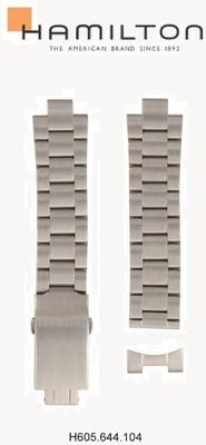 Hamilton Straps カーキフィールドステンレススチールブレスレット（h64455133に適合） - 20mm（ブレスレットのみ） - 展示品 H695644104-Ex-display - scratches