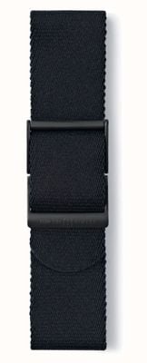 Elliot Brown Schwarzes Gurtband, Standardlänge 22 mm, nur Band STR-N15G