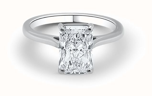 clarks diamonds Platinum Radiant Cut Lab Grown Diamond 2.00ct D Vs2 Ex Ex J41388
