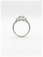 0.72ct Oval & Pear Natural Diamond Platinum Trilogy Ring J14664 - alternate view 3