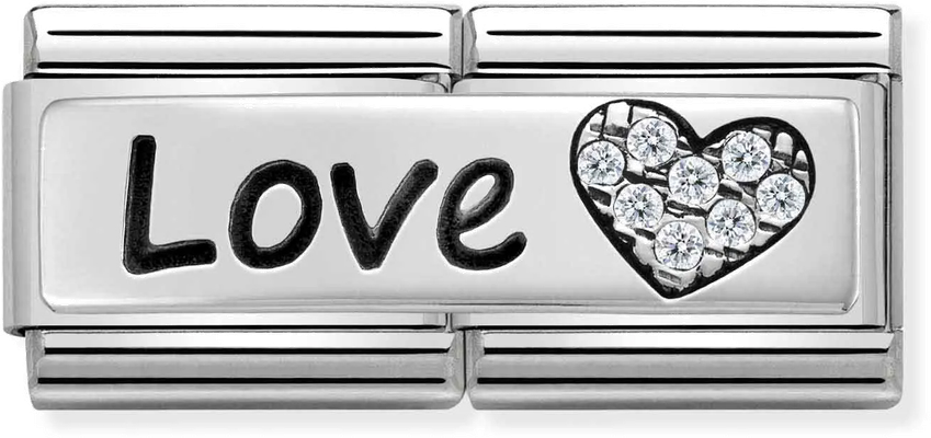 Nomination Classic Heart Sterling Silver & Steel Charm 330731/05