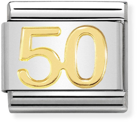 Nomination Classic 50 18ct Gold & Steel Charm 030109/42