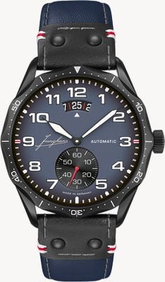 Junghans Meister piloot automaat marineblauw | blauwe wijzerplaat | blauwe lederen band 27/4397.00