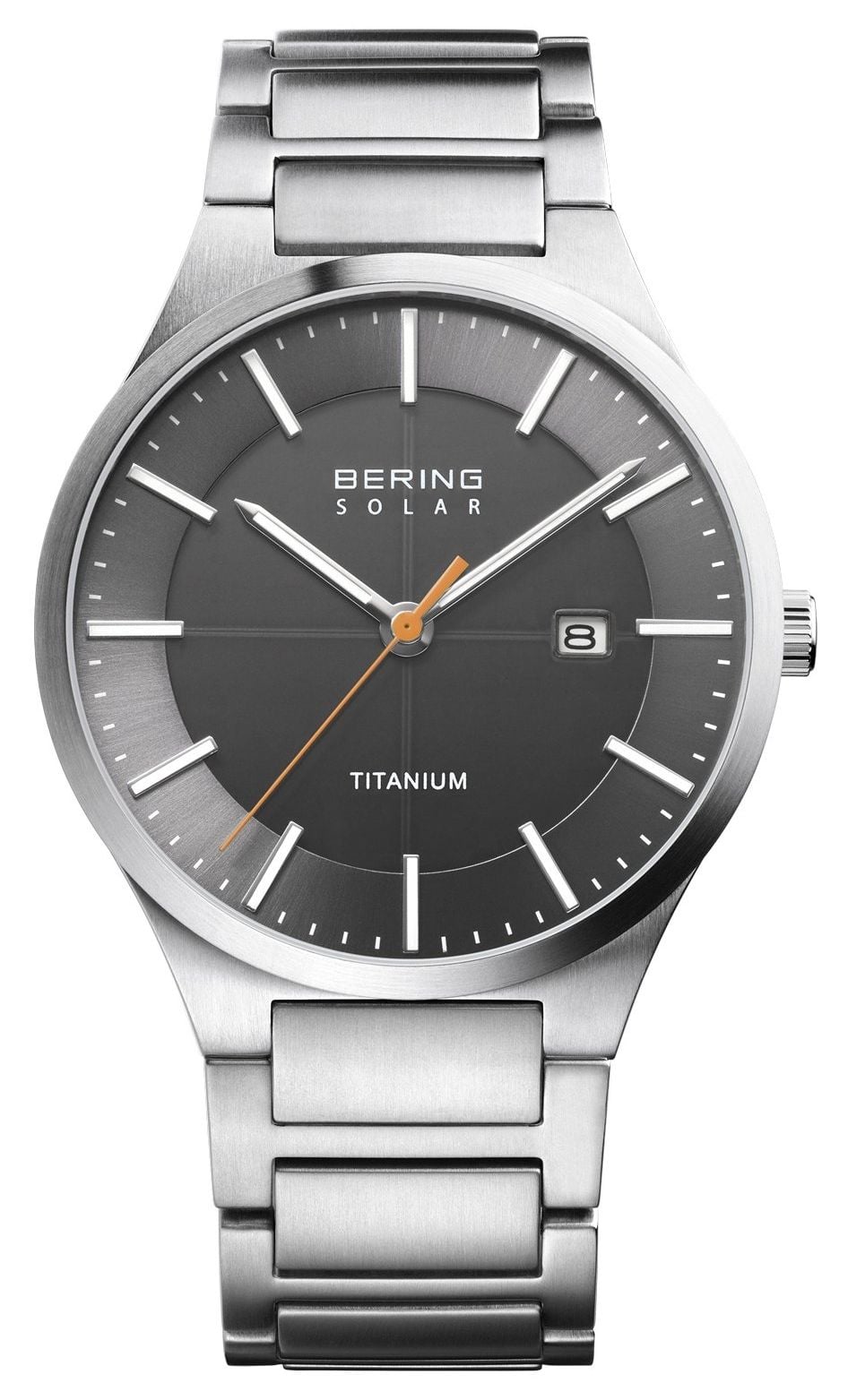 Bering Solaire Ã©lancÃ© (39mm) cadran gris / bracelet titane montre