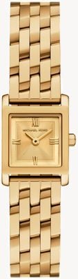 Michael Kors Georgie vierkante (19 mm) gouden wijzerplaat / gouden PVD roestvrijstalen band MK4931