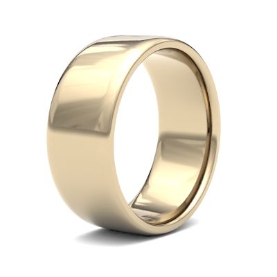 James Moore Wedding Rings | 18ct Yellow Gold | 8mm | Light | Soft Court | AG_8LLS-18Y