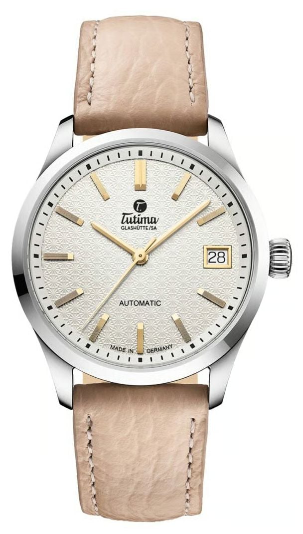 Tutima Glash&Atilde;tte Sky Automatic 34mm Opal White Dial  Watch