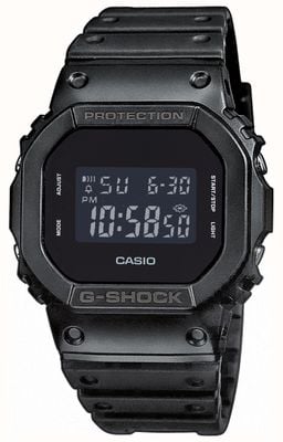 Casio Herren-G-Shock-Armband aus Kunstharz mit schwarzem Zifferblatt DW-5600BB-1ER